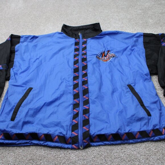 VTG Unique Sports Jacket Mens XL Blue 1997 NBA All Star Weekend Windbreaker - Picture 3 of 15